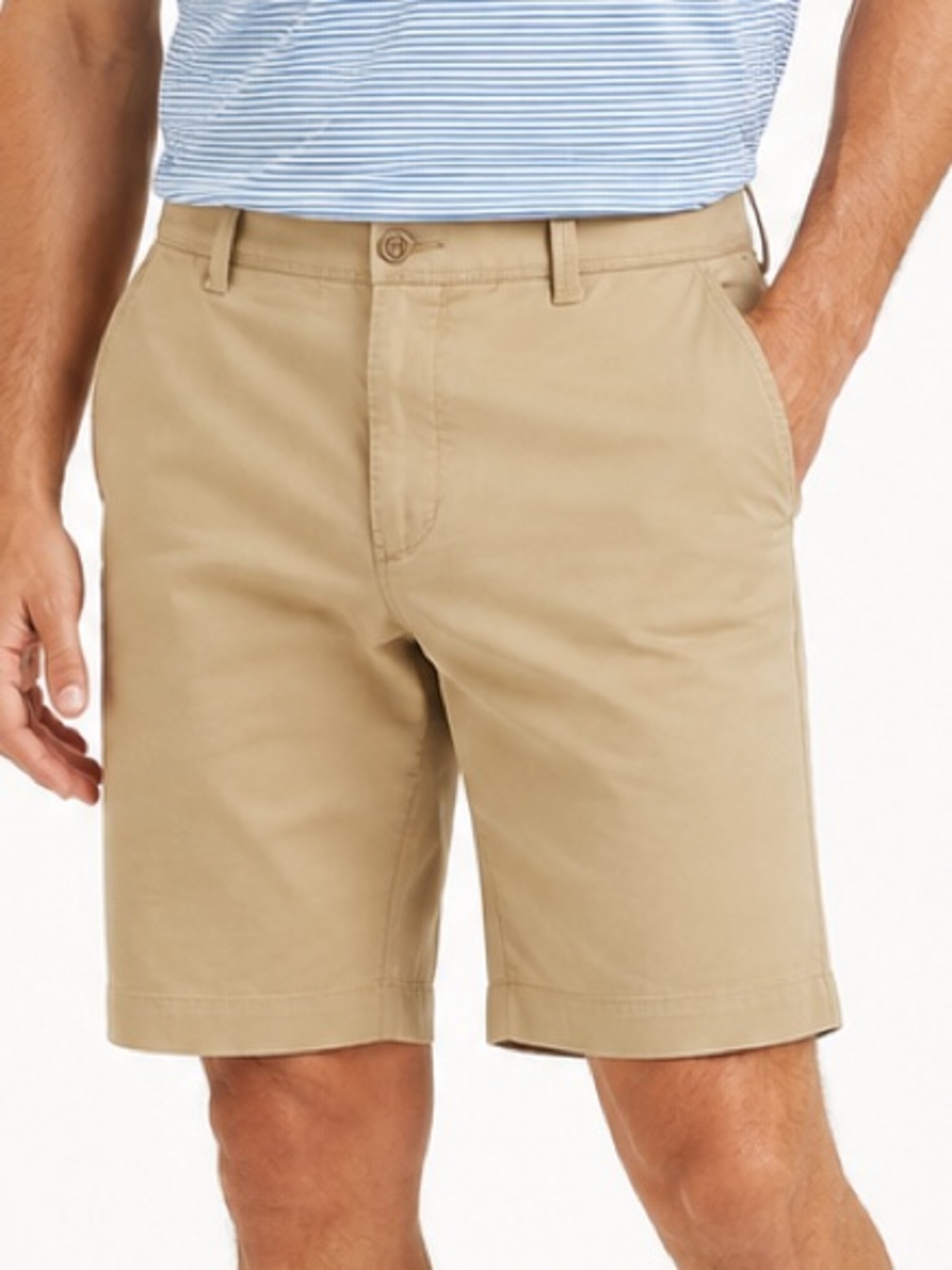 Tommy Bahama Men's Khaki Chino Shorts Size 35 Beige Casual Golf Classic Fit‎